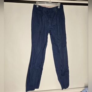 City Streets Blue Flat Front Chinos Straight-Leg